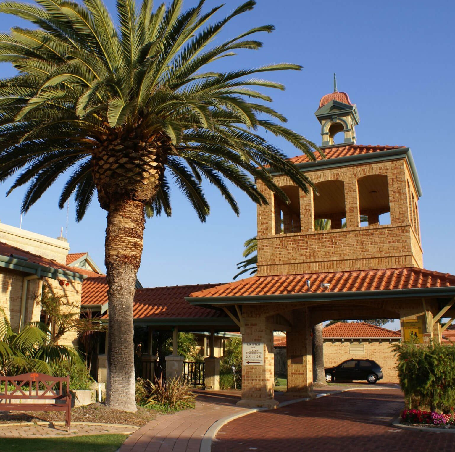 Main entry at St Ives Northshore retirement village