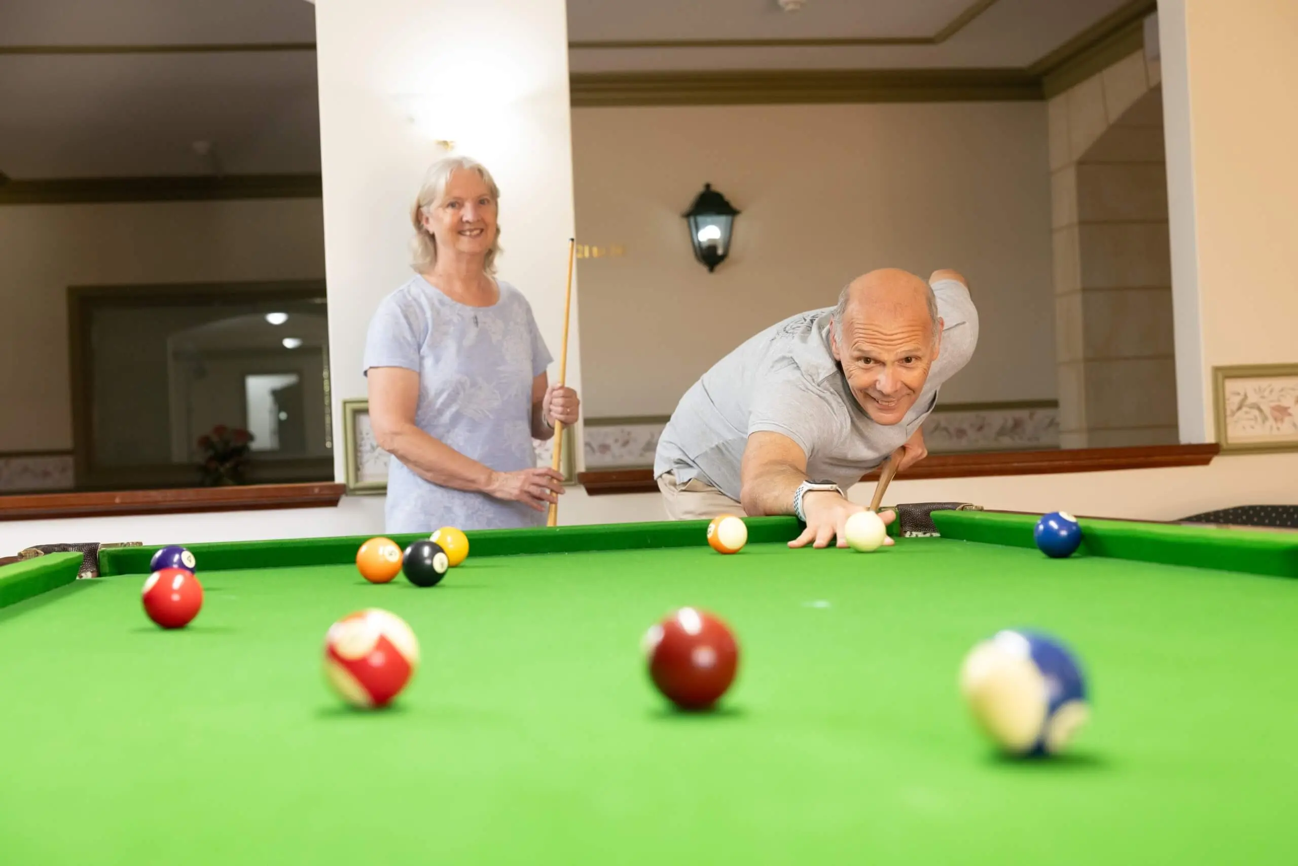 Playing pool